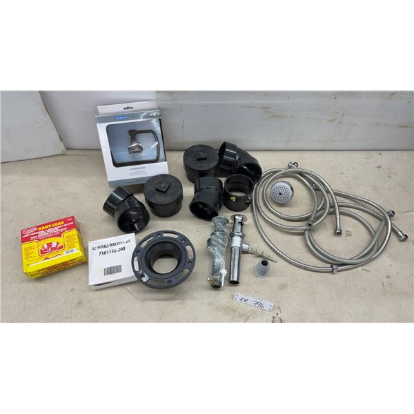 Amerock Clarendon Towel Ring, ABS Pipe Fittings, Wax Ring Kit, Showerhead, Supply Lines, and More