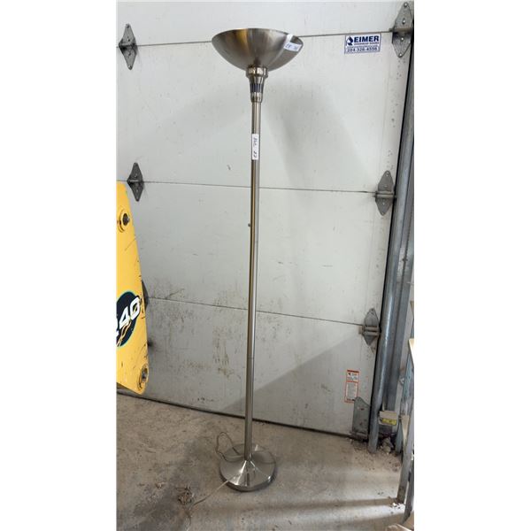 Brushed Nickel Torchiere Floor Lamp, 69" High