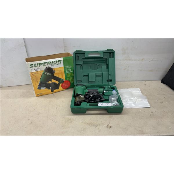 Superior CN45RA Pneumatic Roofing Coil Nailer with Case and Manual