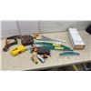 Image 1 : DuraPouch Leather Tool Belt, Stanley Utility Knives, Delta 13" Thick Planer Blade, Richard