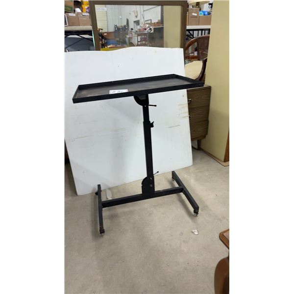 Rolling Adjustable Height Metal Tool Tray Stand with Casters 39 x 29 x 20