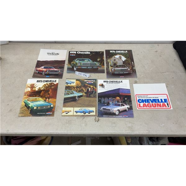Chevrolet Chevelle Sales Brochures 1973-1977 Including Laguna Model Literature
