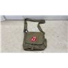 Image 1 : Rolling Stones Official Merchandise Olive Canvas Messenger Bag with Tongue Logo, New with Tags
