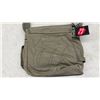 Image 3 : Rolling Stones Official Merchandise Olive Canvas Messenger Bag with Tongue Logo, New with Tags