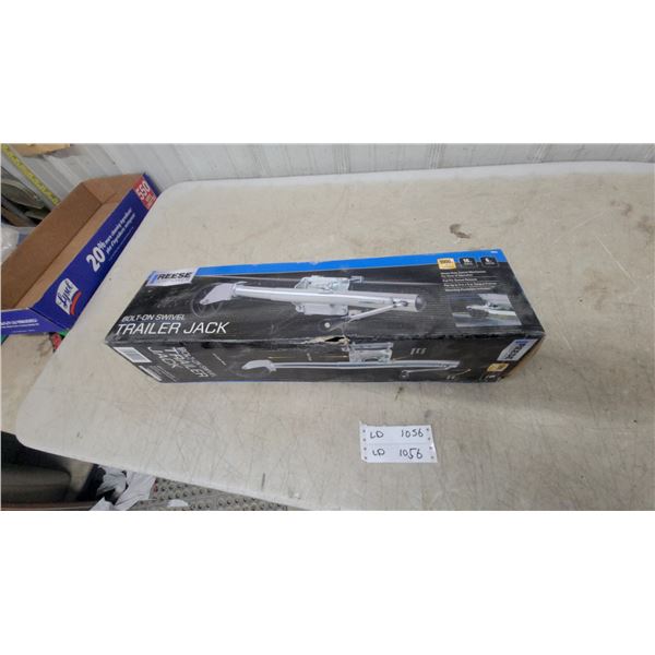 New Reese Towpower Bolt-On Swivel Trailer Jack, 1000 Lb Capacity, 10" Travel, 6" Caster