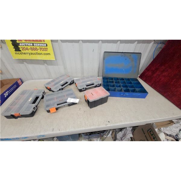 Tactix Plastic Parts Organizers and Metal Compartment Storage Case