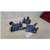 Image 3 : Set of Three Blue Snowmobile Moving Dollies with Swivel Casters and Rubber Pads