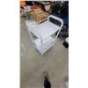 Image 4 : White Metal Three-Tier Rolling Utility Cart with Handles