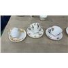 Image 4 : Collection of English Bone China Teacups and Saucers Including Royal Vale, Colclough & More
