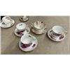 Image 7 : Collection of English Bone China Teacups and Saucers Including Royal Vale, Colclough & More