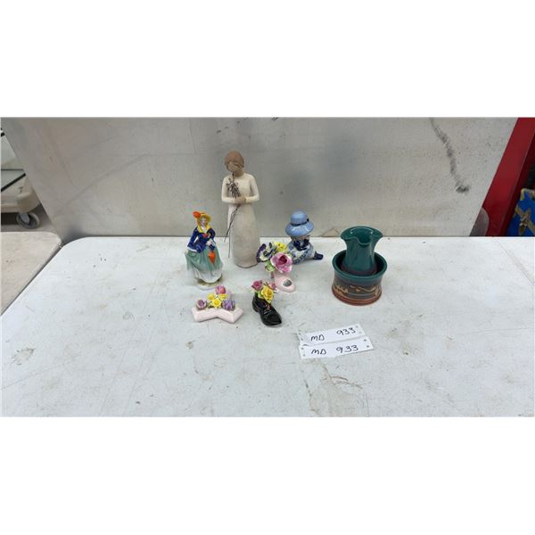 Willow Tree Figurine, Vic Dunhues Pottery, Porcelain Flowers and More