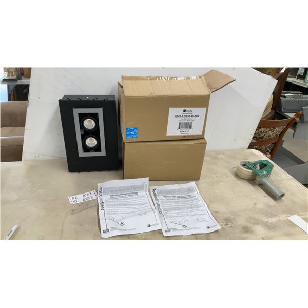 3 New Dual-Head Recessed LED Downlight Fixture with Adjustable Gimbals