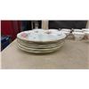 Image 2 : Adderley Fine Bone China England Pink Rose Pattern Dinnerware Set (55 Pieces)
