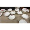 Image 4 : Adderley Fine Bone China England Pink Rose Pattern Dinnerware Set (55 Pieces)