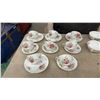 Image 7 : Adderley Fine Bone China England Pink Rose Pattern Dinnerware Set (55 Pieces)