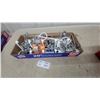 Image 1 : Assorted Chrome and White Bathroom Hooks, Towel Rings, and More