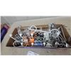 Image 3 : Assorted Chrome and White Bathroom Hooks, Towel Rings, and More
