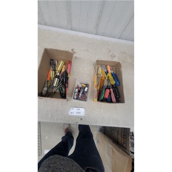 Assorted Screwdrivers, Screwdriver Bits, and More