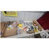 Image 1 : Assorted Hardware Lot: Wood Shims, Clamps, Utility Knives, Flashlight, Power Strip, and More