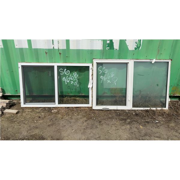 2 Tripple Pain, 2 Section Windows w/Locks 61 x 40 and 57 x 35-1/2