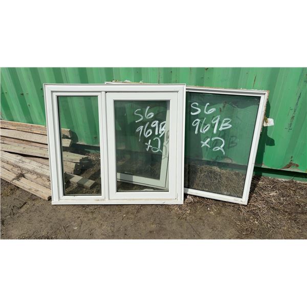 2 Windows w/Opening Sections 44 x 40 and 36 x 54"