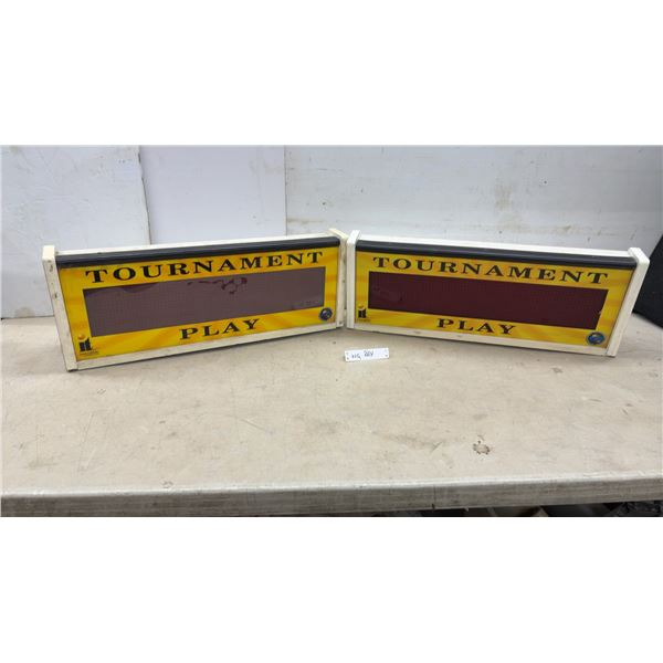 2 Golden Tee Tournament Marquee Signs, 10 x 26 x 6