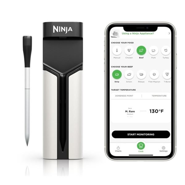 NINJA PRO CHEF WIRELESS THERMOMETER - TESTED WORKING, RETAIL $129