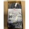 Image 2 : AS NEW 50FT BLACK 3 OUTLET INDOOR OUTDOOR HEAVY DUTY LIGHTED 3 WIRE GROUNDED EXTENSION CORD 12AWG