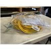 Image 1 : AS NEW 75FT YELLOW  INDOOR OUTDOOR HEAVY DUTY LIGHTED 3 WIRE GROUNDED EXTENSION CORD 16AWG