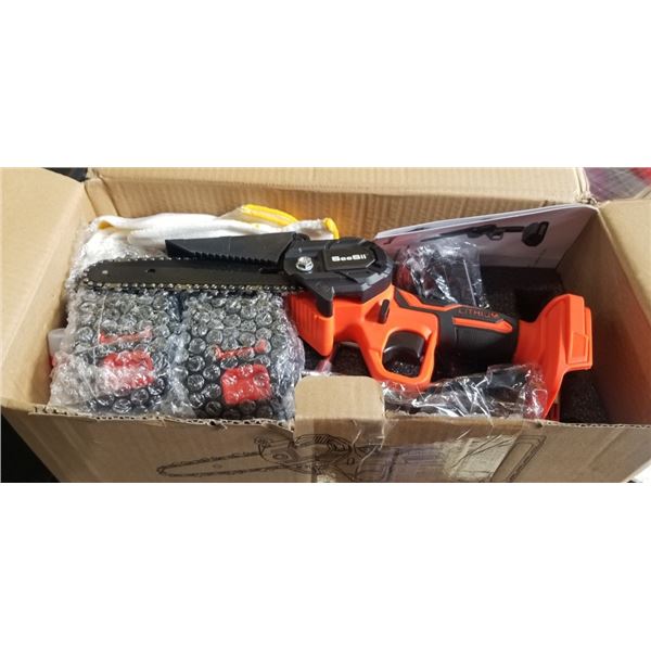 NEW 6 INCH MINI HANDHELD CHAINSAW KIT