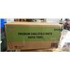 Image 1 : NEW CASE OF PREMIUM SINGLE FOLD WHITE PAPER TOWELS - 16 BUNDLES OF 250, 4000 TOTAL