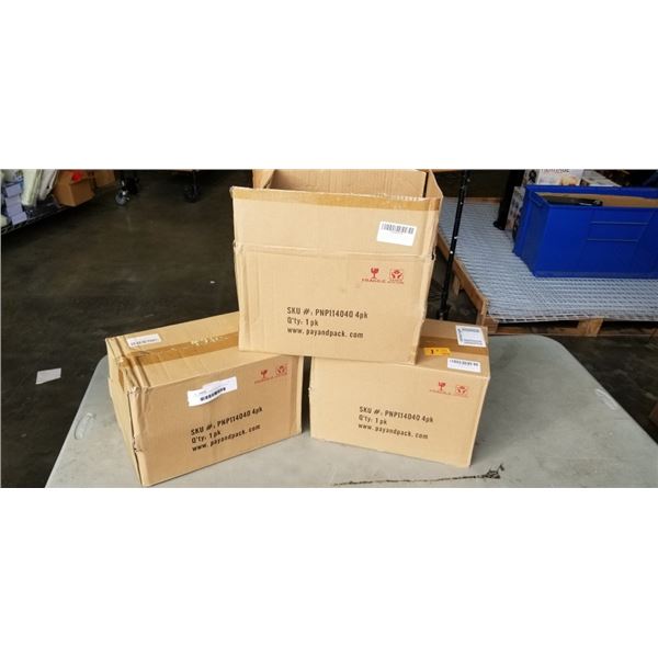 3 NEW 4X4 POST BASE SETS, EACH PACK HAS 4