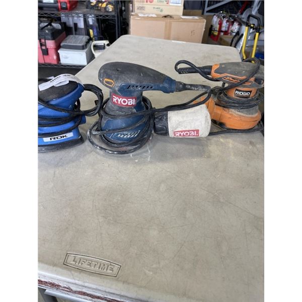 RIDGID, RYOBI AND ROK PALM SANDERS