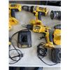 Image 3 : LARGE LOT OF DEWALT POWER TOOLS W/ BATTEREIES AND CHARGERS