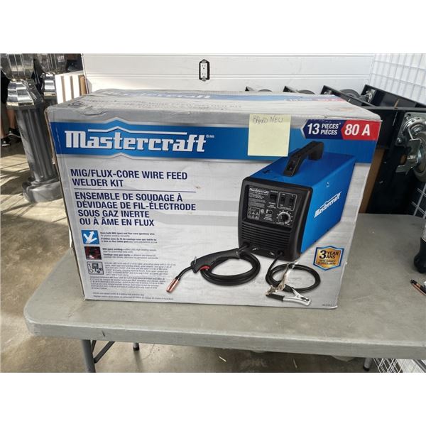 BRAND NEW MASTERCRAFT MIG/FLUX-CORE WIRE FEED WELDER KIT