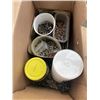 Image 3 : BOX OF ASSORTED SCREWS, BUTS, AND BOLTS
