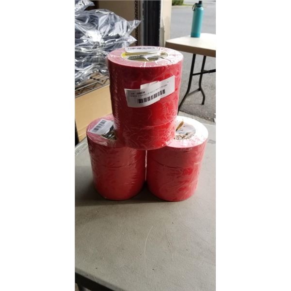 3 NEW 3 PACKS OF RED 2 INCH X 35YARD TAPE