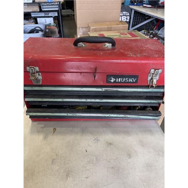 HUSKY TOOLBOX FULL OF ASSORTED HAND TOOLS