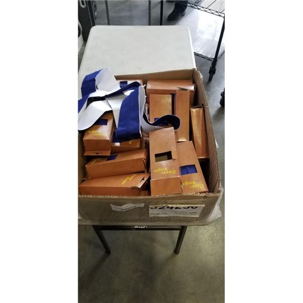 CASE OF NEW 6FT BLUE ZIPPERS