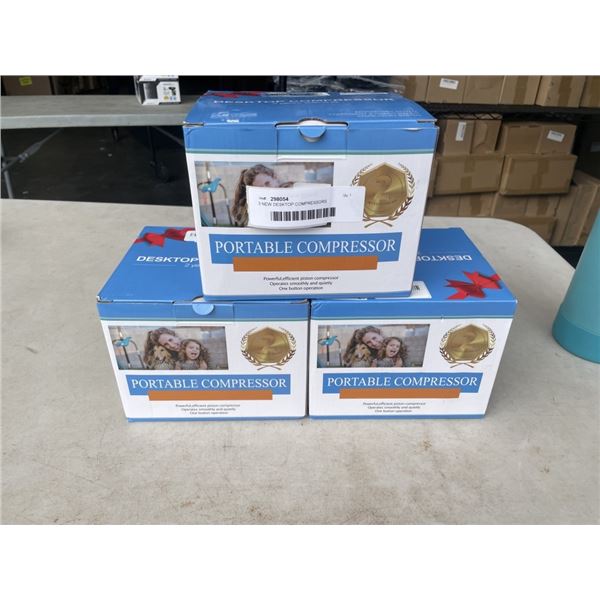 3 NEW DESKTOP COMPRESSORS