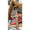 Image 3 : 6 INCH ADHESIVE TROWELS, QUICK GRIPS ETC, AND  24 INCH PIPE WRENCH