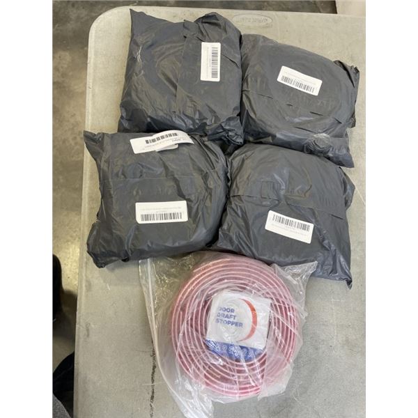 5 NEW 4 METER ROLLS OF DOOR DRAFT STOPPER