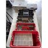 Image 1 : WATERLOO TOOL BOX WITH ASSORTED HAND TOOLS , ST JOHNS METAL FIRST AID KIT AND PLASTIC HARDWARE ORGAN