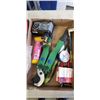 Image 6 : 2 TRAYS OF ASSORTED AUTOMTIVE SIGN HOLDERS, MIRRORS AND HAND TOOLS