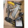 Image 4 : 2 TRAYS OF ASSORTED HAND TOOLS, SCREWDRIVERS AND HARDWARE ETC