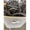 Image 3 : TOTE OF HEAVY DUTY POWER EXTENSION CORDS EWITH 4 OUTLET BOXES