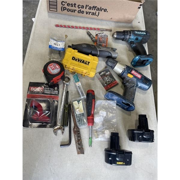 ASSORTED POWER TOOLS AND SHOP HARDWARE