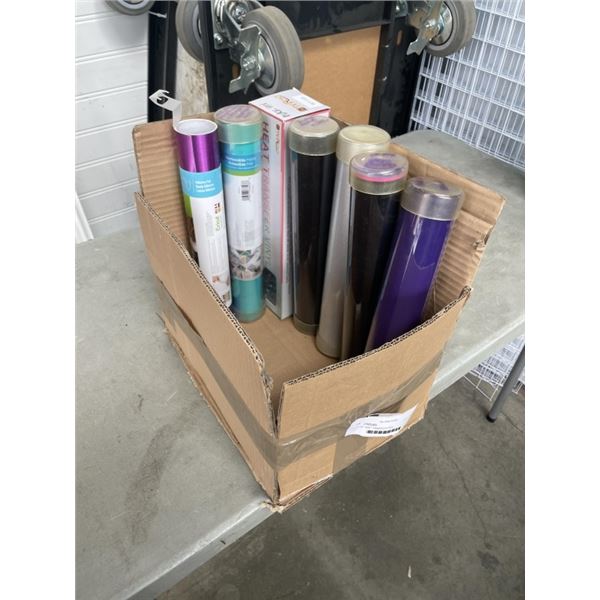 LOT OF CRICUT HEAT TRANSFER VINYL ROLLS