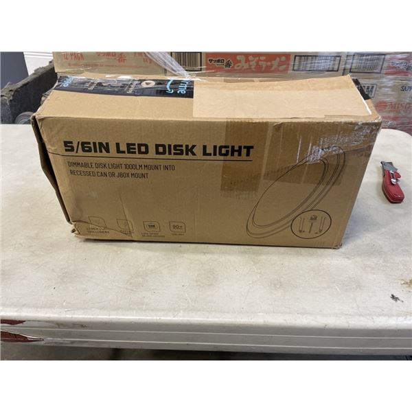 CASE OF NEW LED DIMMABLE DISK CEILING LIGHTS