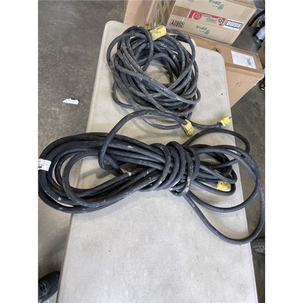 2 HEAVY DUTY EXTENSION CORDS APPROX 25-30FT EACH
